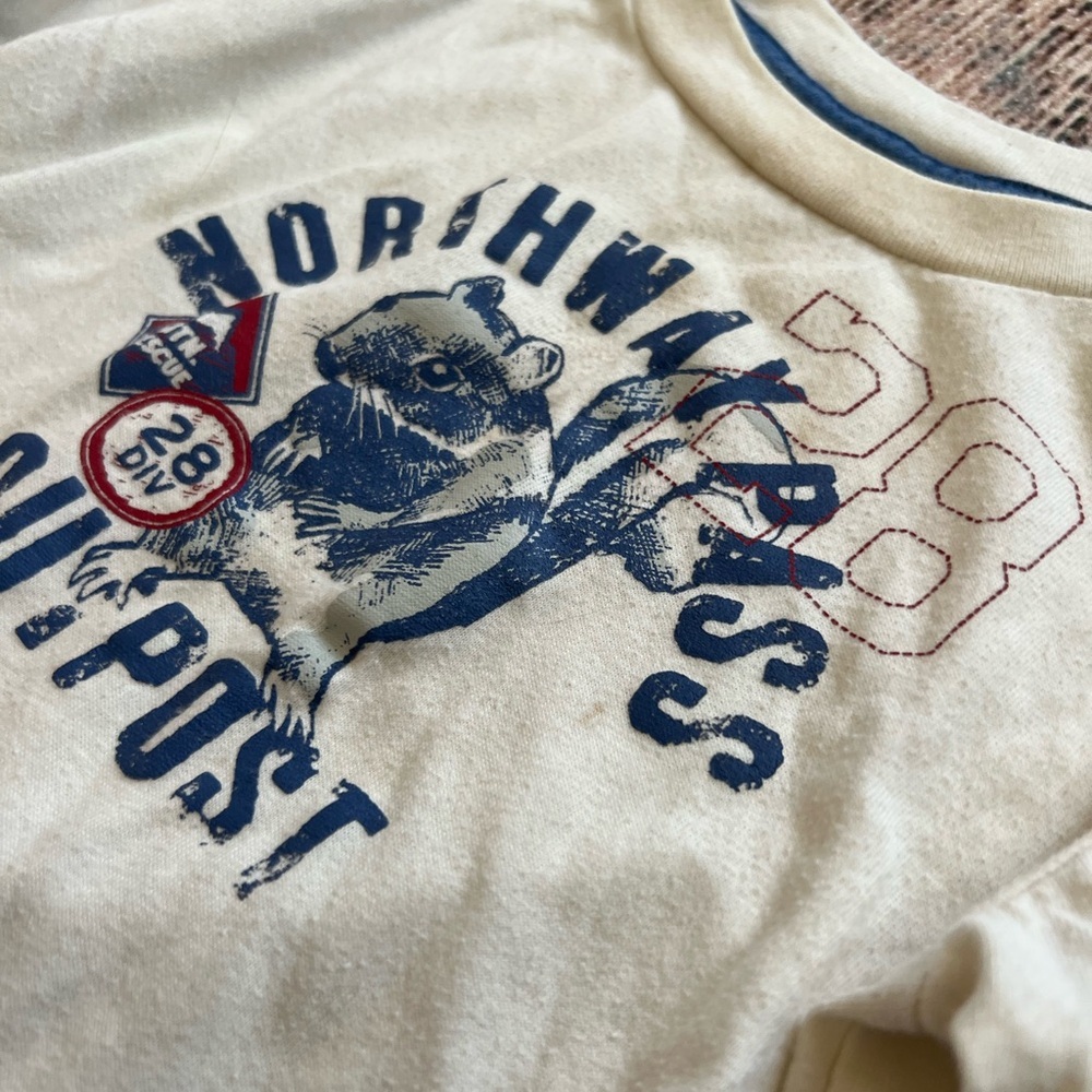 Cherokee Cream and Blue Adventure Tee - Picture 2 of 3